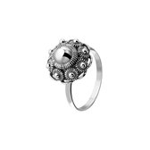 Lucardi Dames Ring met Zeeuwse knoop - Ring - Cadeau - Echt Zilver - Zilverkleurig