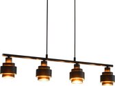 Platfondlamp E14 82 cm zwart