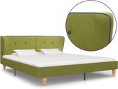 Bedframe stof groen 160x200 cm