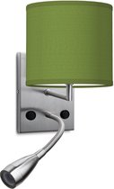Home Sweet Home wandlamp Bling - wandlamp Read inclusief lampenkap en LED Leeslamp - lampenkap 16/16/15cm - geschikt voor E27 LED lamp - groen
