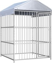 Hondenkennel voor buiten met dak 150x150x200 cm
