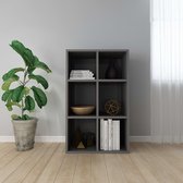 Boekenkast/dressoir 50x25x80 cm spaanplaat hoogglans grijs