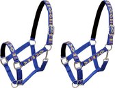 Hoofdstellen voor paard maat cob nylon blauw 2 st