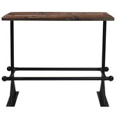 Bartafel 150x70x107 cm massief gerecycled hout meerkleurig