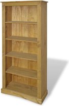 Boekenkast grenenhout met 5 planken Corona-stijl 81x29x170 cm