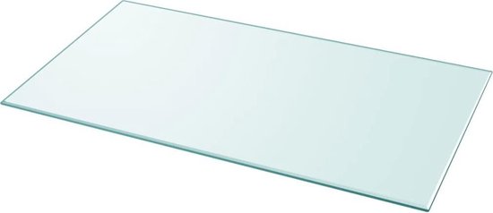 Betrouwbaar Portiek uitzondering Tafelblad van gehard glas 1200x650 mm rechthoekig | bol.com