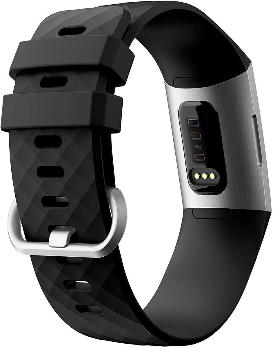 Fitbit Charge 4 siliconen band zwart