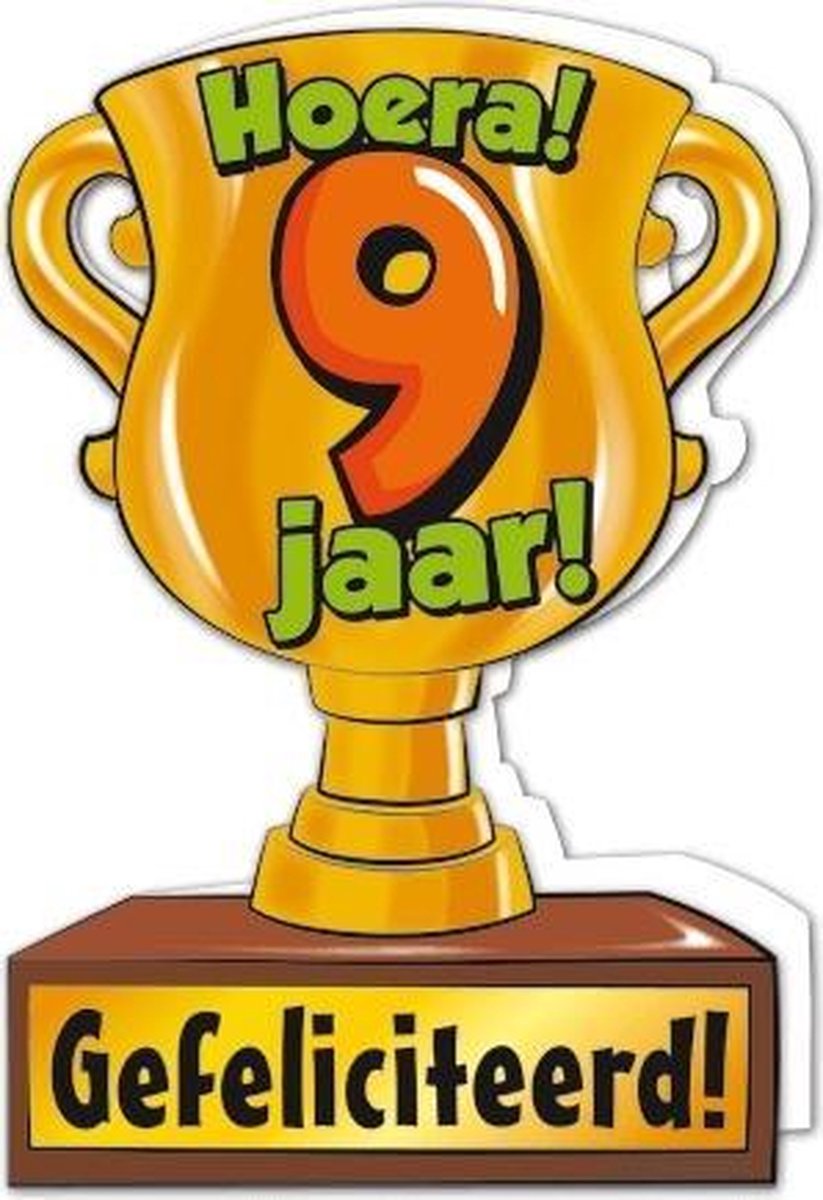 Trofee Kaart - 9 Jaar | Bol.Com