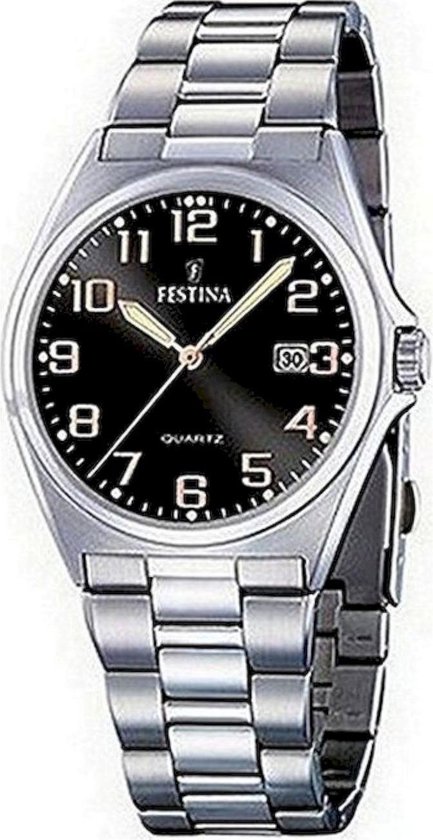 Festina F16374/8 Klassiek - Horloge - Staal - Zilverkleurig - 40 mm