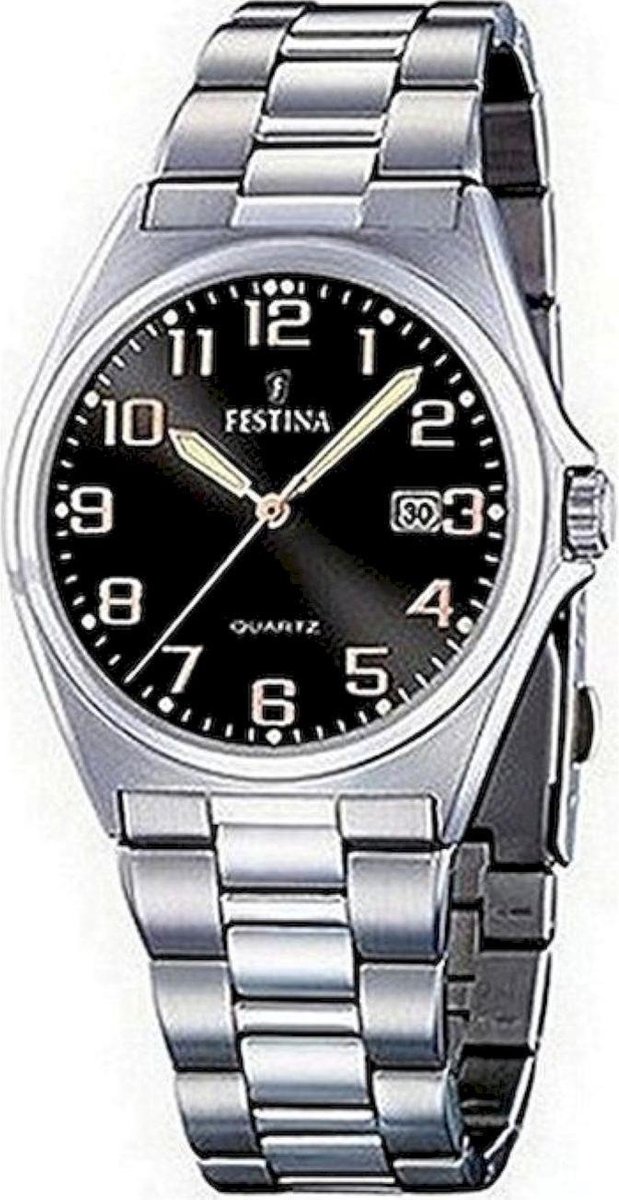 Festina F16374-8 Klassiek - Horloge - Staal - Zilverkleurig - 40 mm