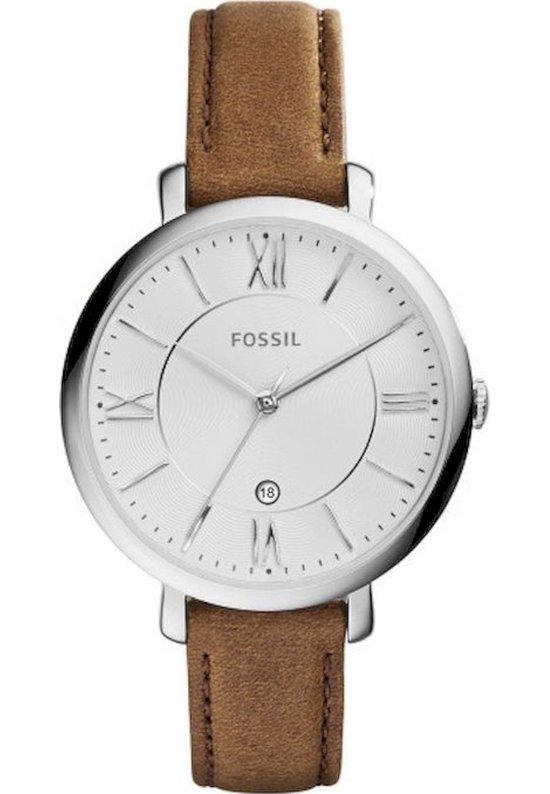 Fossil Jacqueline ES3708 - Horloge - 36 mm - Leer - Bruin | bol.com