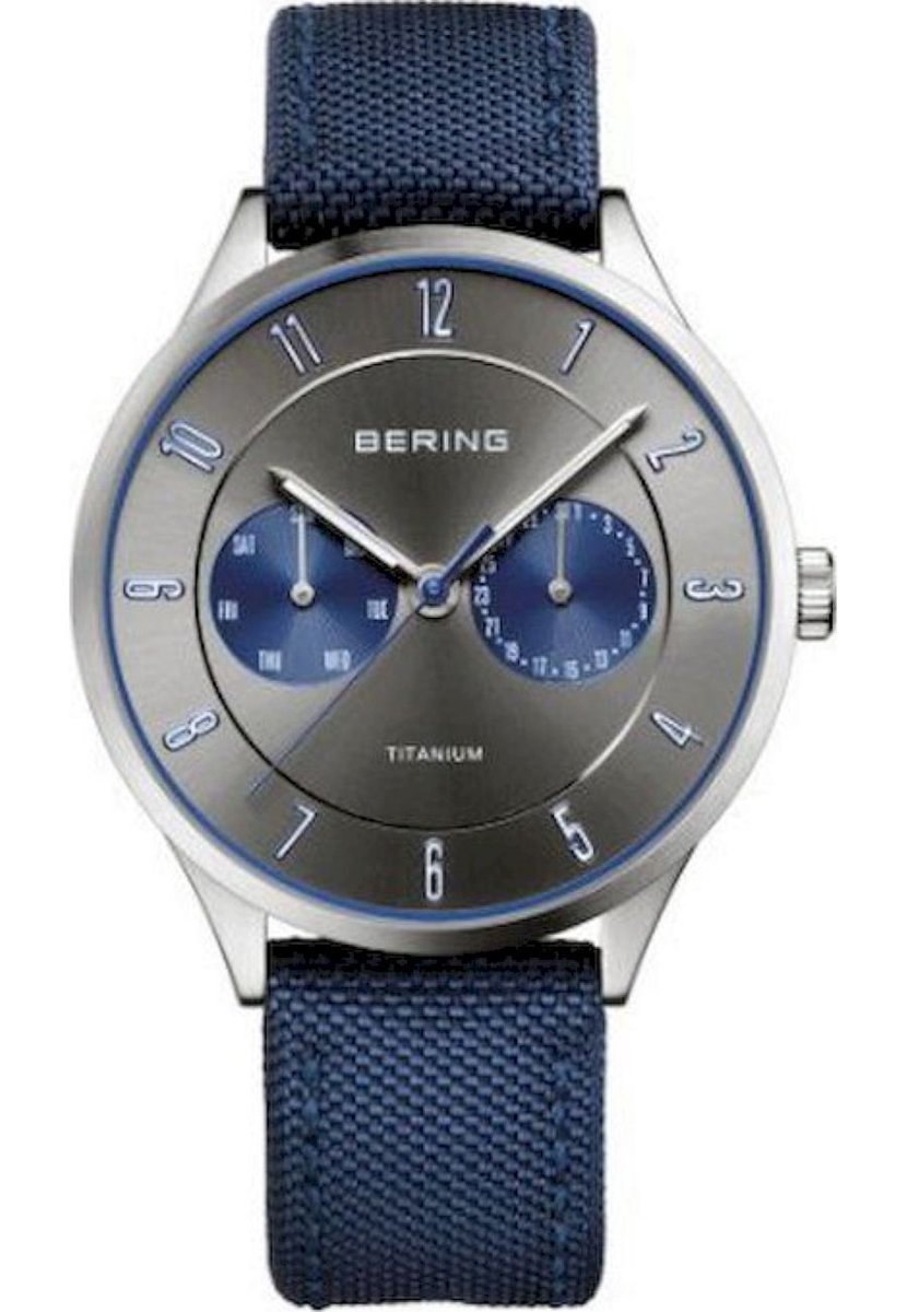 BERING 11539-873 - Horloge - Nylon - Zilverkleurig - Ø 39 mm
