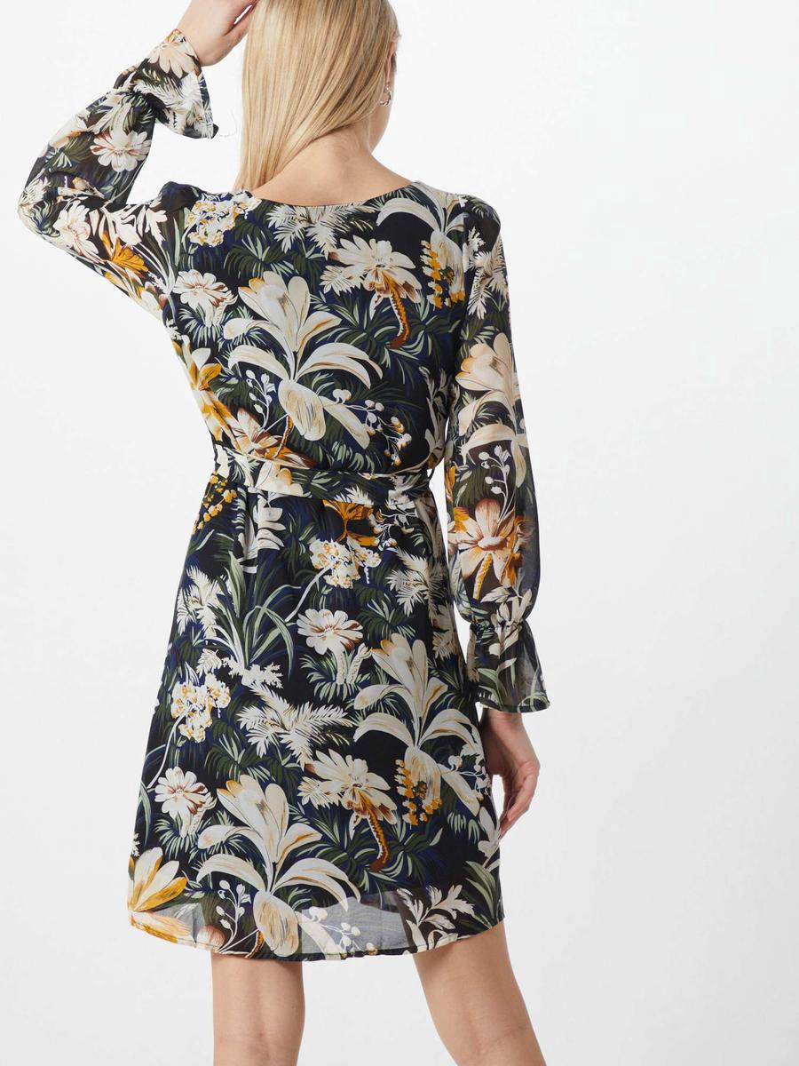 | Sisters Point blousejurk noki dr13 Zwart xl (42) SisterS Point gebloemde semi transparante jurk Noki zwart