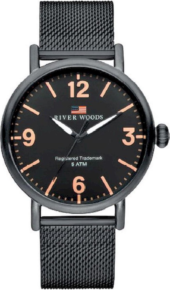 River Woods Delaware RW420035 Horloge - Staal - Zwart - Ø 42 mm