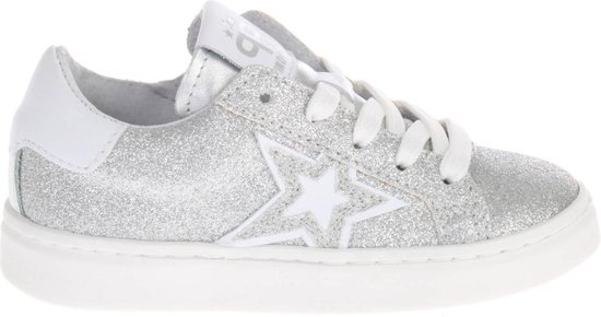 Pinocchio P1129 Sneakers Zilver Glitter met Ster - Maat 23 | bol.com