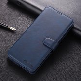 AZNS Samsung Galaxy S20 Plus Hoesje Wallet Case Kunst Leer Blauw