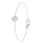 Zilveren armband disc sterrenbeeld - Cancer – Kreeft