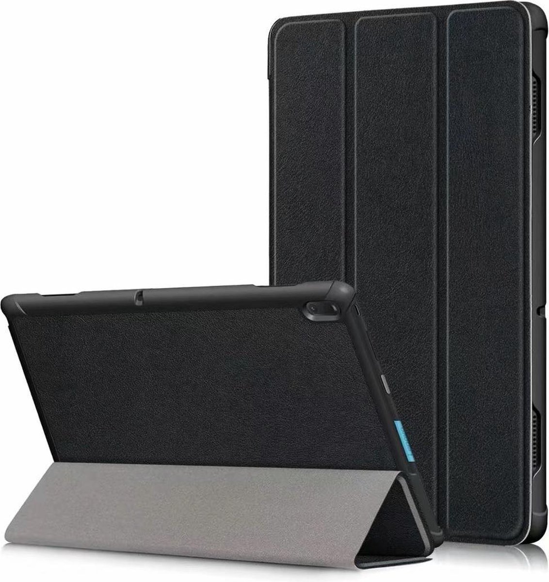 Lenovo Tab E10 Hard Tri-Fold book cover zwart