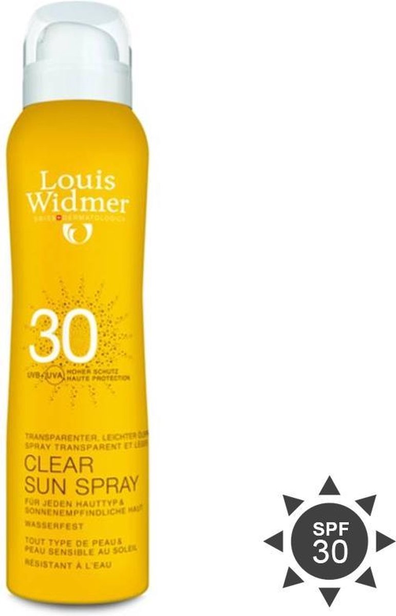 Louis Widmer Clear Sun Spray 30 (geparfumeerd) (125ML)