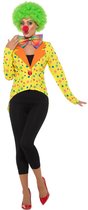 SMIFFYS - Gele clown slipjas voor dames - M - Volwassenen kostuums