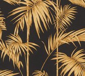 PALMBLADEREN BEHANG | Botanisch - oranje goud - A.S. Création Metropolitan Stories