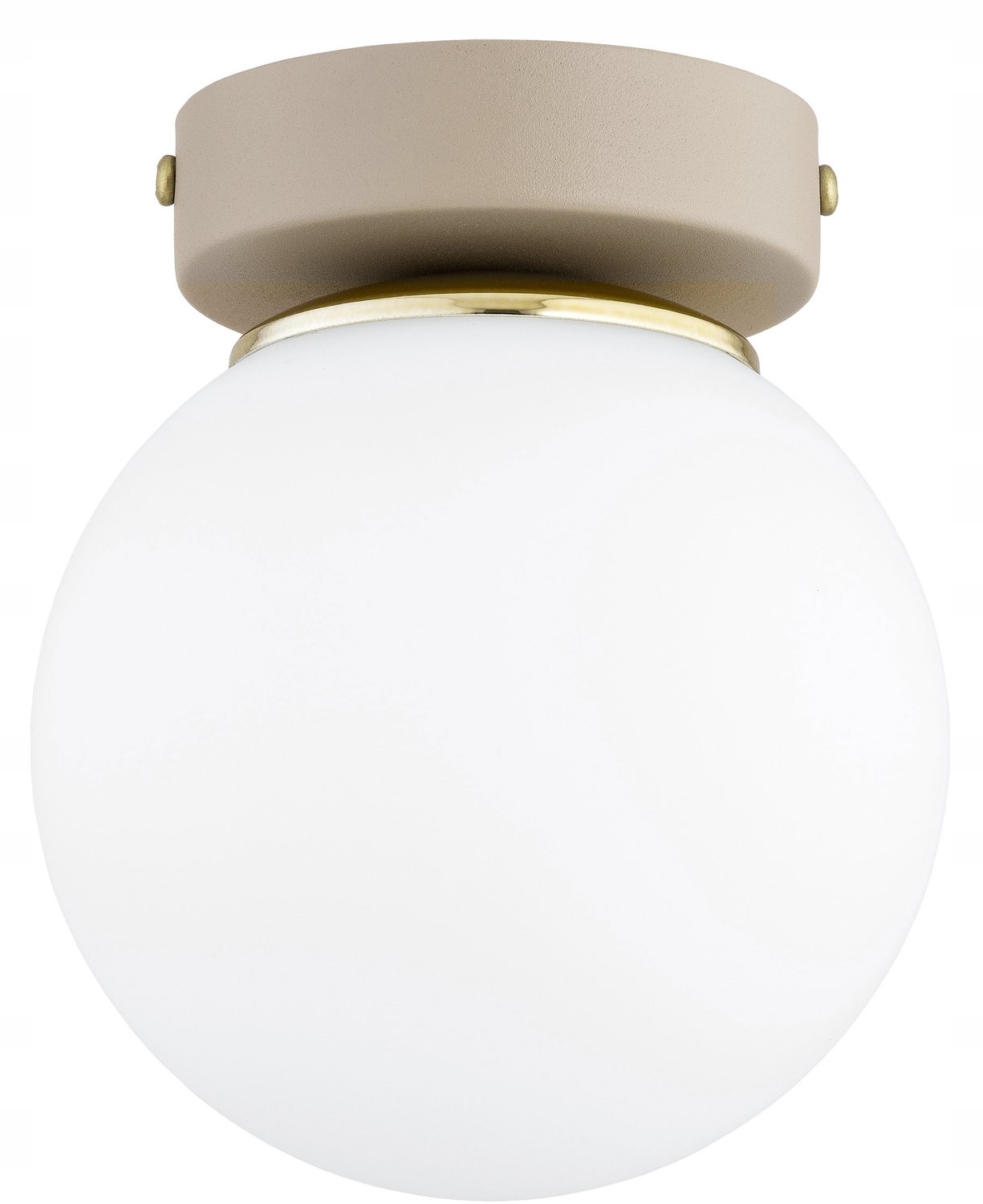 Milo Plafondlamp Beige Ecru Gouden Glazen Bollen - Stijlvolle Verlichting