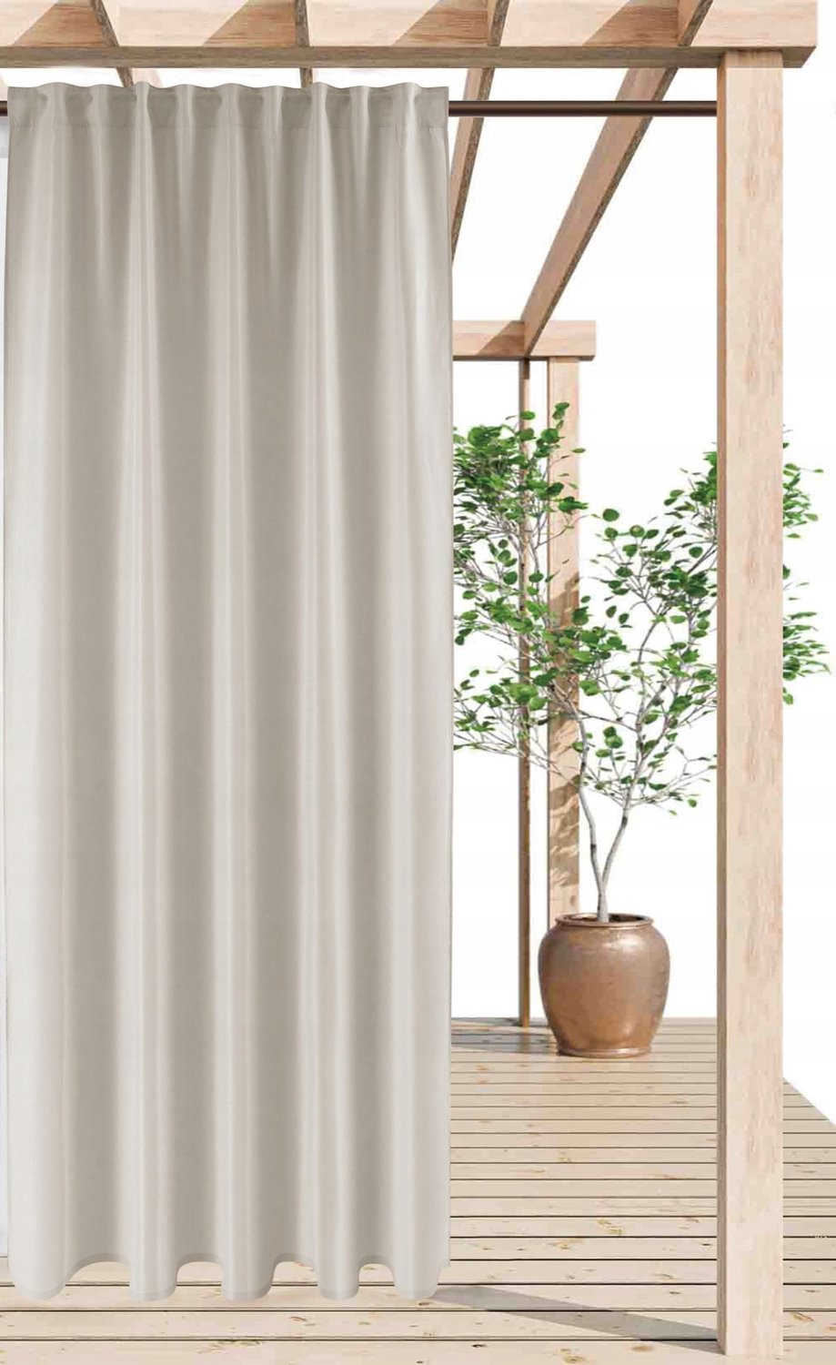 Waterdicht Terras Gordijn Taupe 140x250cm - Stijlvolle Buitenruimte