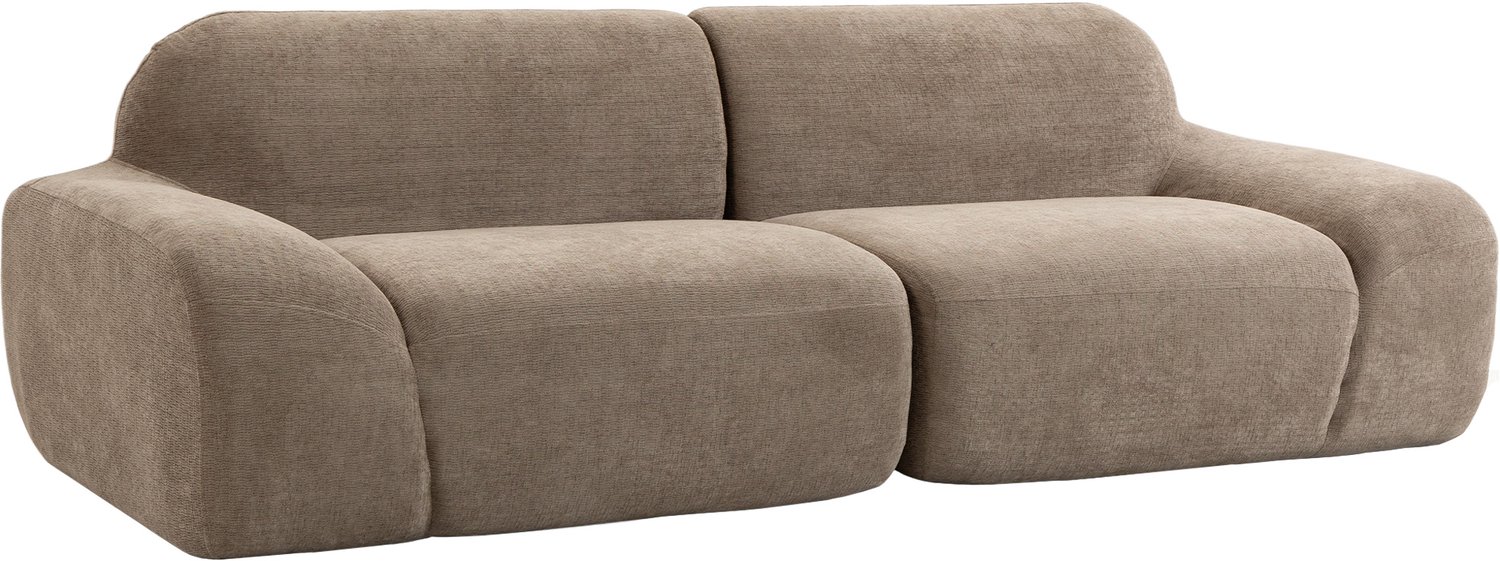 HOMCOM - 3-zitsbank - Chenille (100% polyester), schuim - 244 x 95 x 70 cm - Bruin