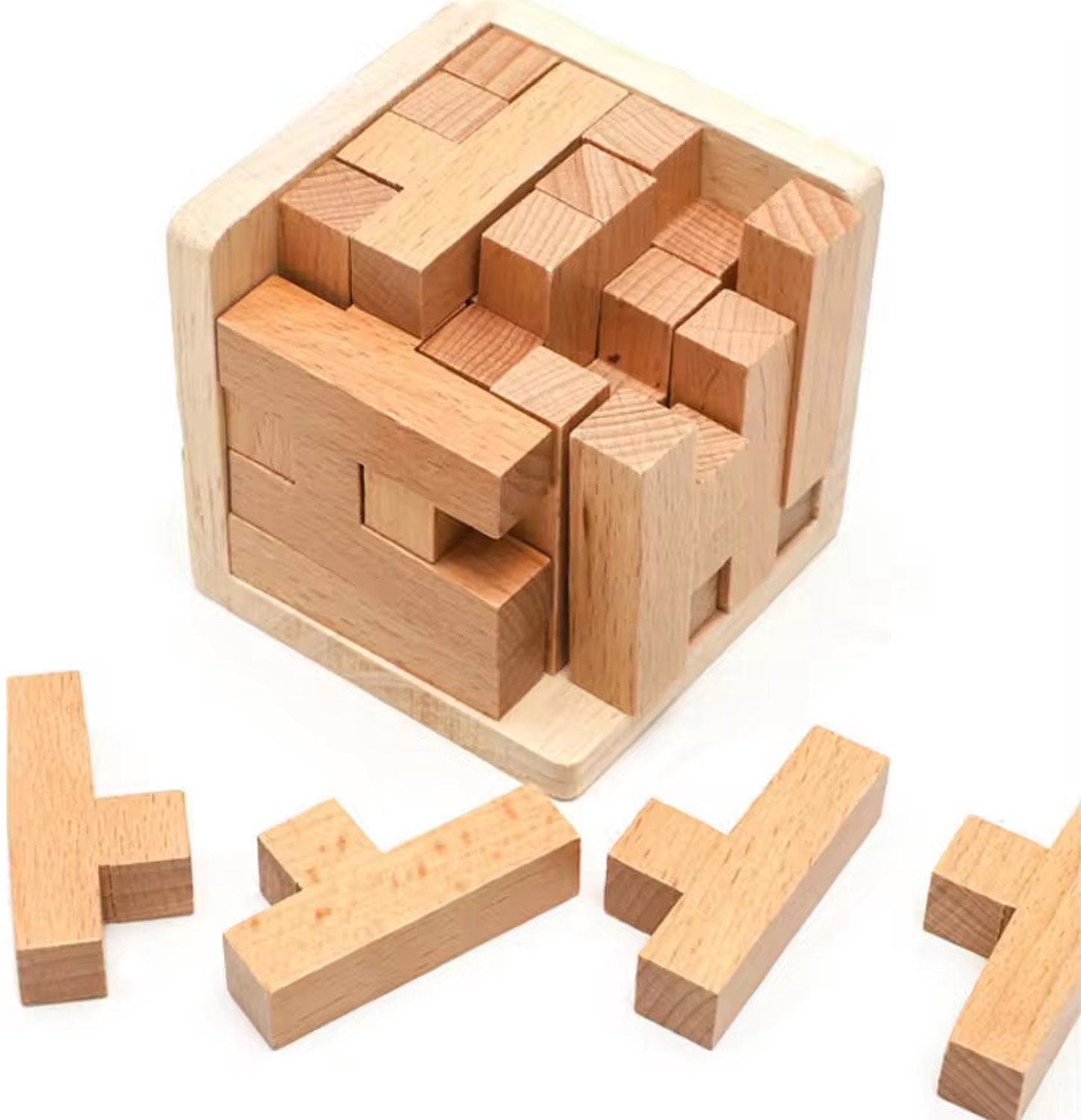 Flero Pakkubus, 3D Puzzel in Houten Frame - Denkspel, Puzzelspel, Geduldspel en Logicaspel voor 1 Speler - Montessori Breinbreker voor Kinderen, Volwassenen en Ouderen - Houten Puzzel, Reisspel, Cadeau