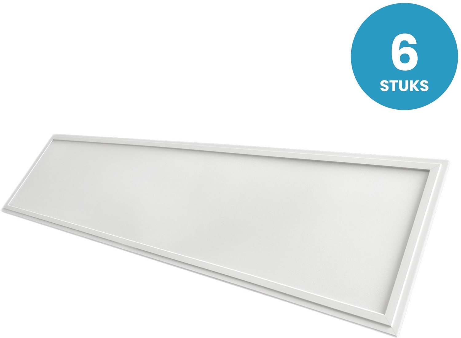 Tsong LED Paneel 300x1200mm 36W - 4300 Lumen - daglichtwit 6000K - 6 stuks