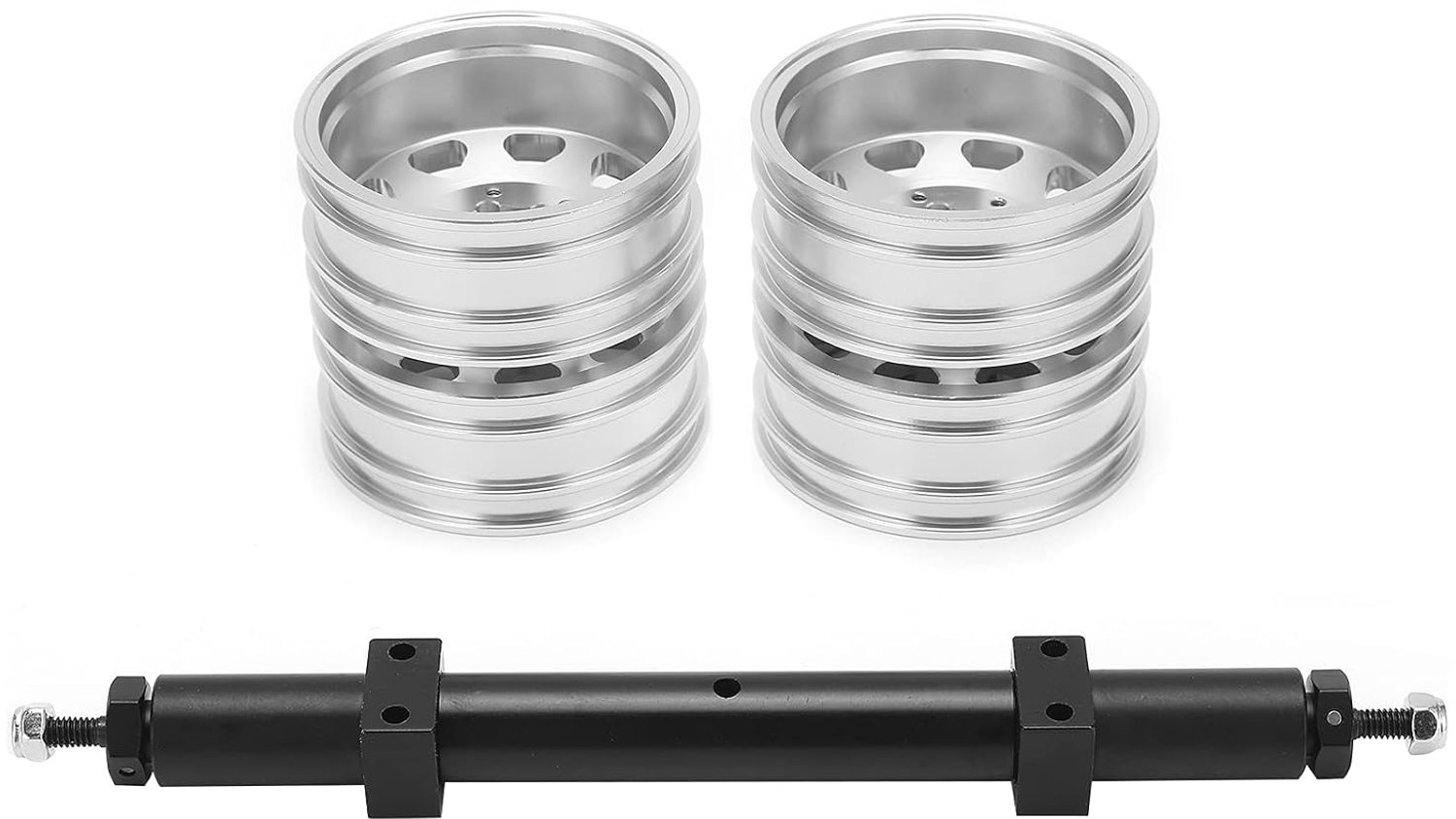 Achteraswielnaafset van aluminiumlegering voor 1/14 tractor