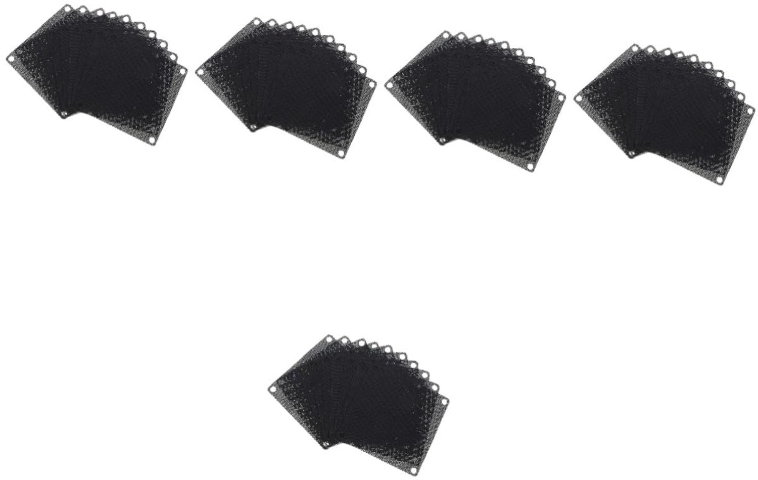 Jojofuny 50 Stuks Stoffilter in Computerkast Computerfilter Computer Accessoire Hardware Voor Casefans Ventilatorfilterdeksels Computerkoelerfilters Deksel Black Pvc