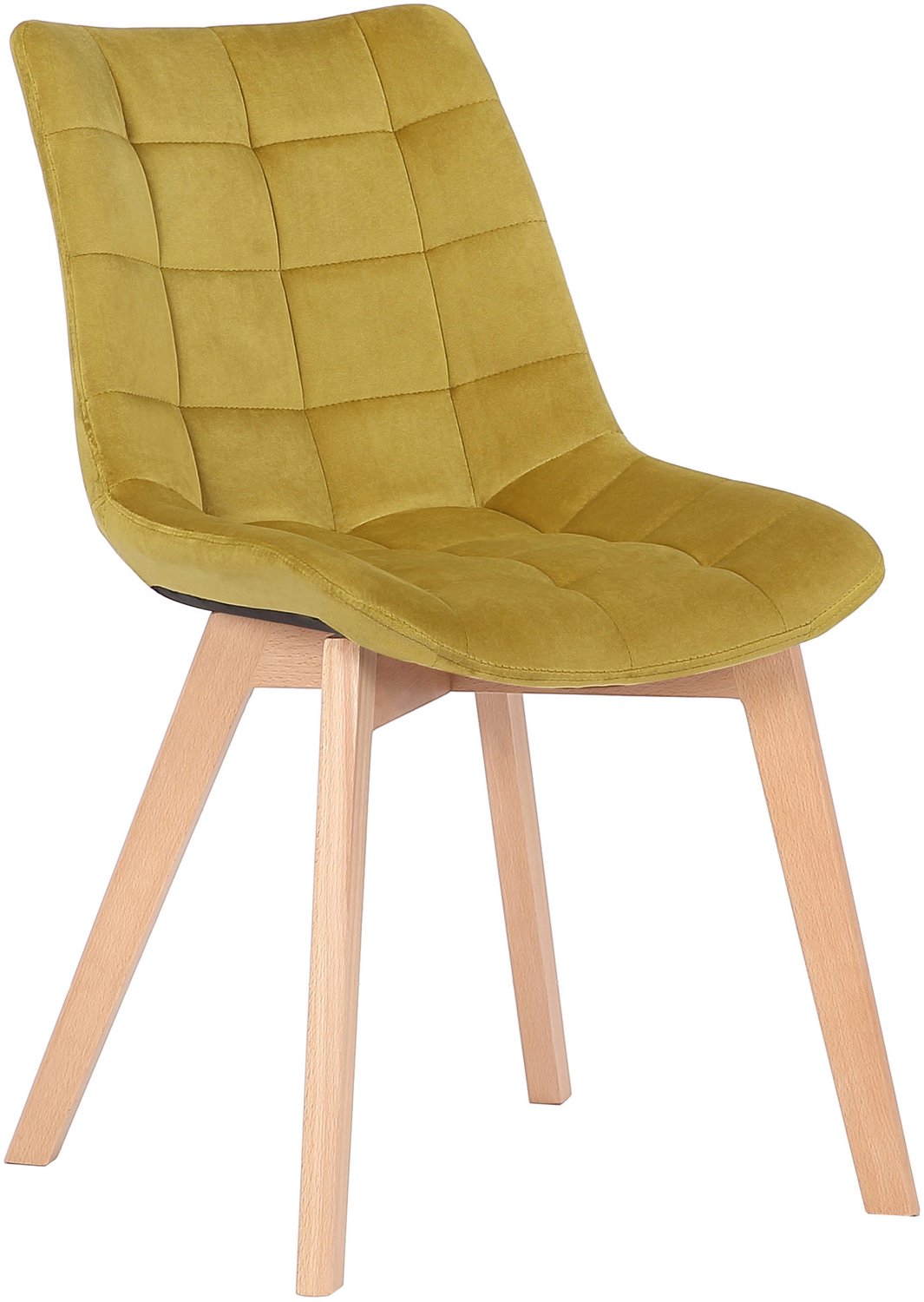 Luxe Comfort Eetkamerstoel - Fluweel - Geel