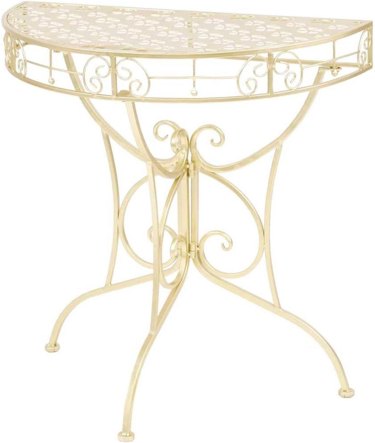 Halfrond metaal vintage stijl console goud