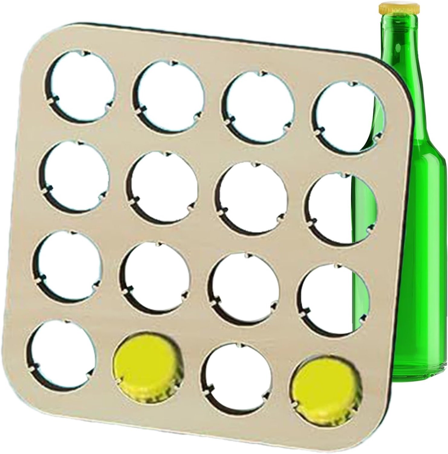 Cap Display 16-Slot Houten Bier Cap Wijn Deksel Decoratie Coaster