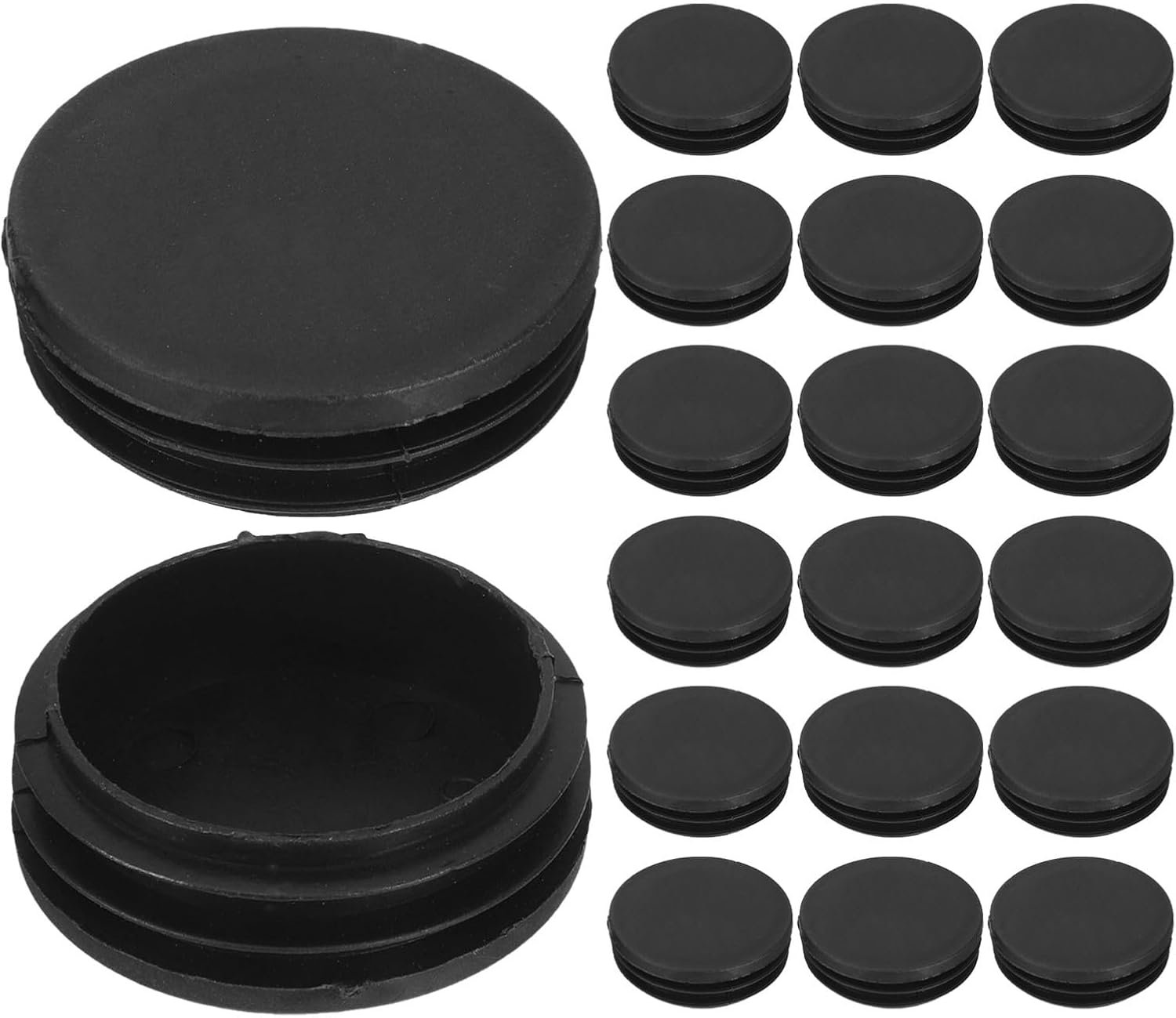 24 Stuks Ronde Tube Eindkapjes Plastic Stoelbeenplug Schokbestendig Voetbeschermkapje voor Stoel Schaafbescherming voor Vloeren Thuis Kantoor