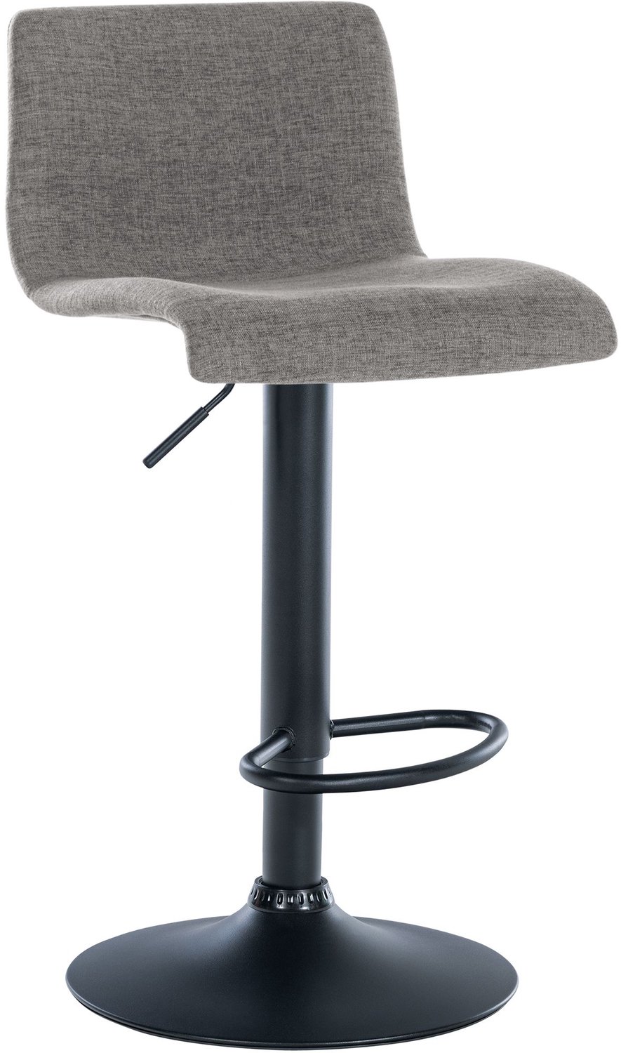 Luxe Comfort Barkruk - Verstelbaar - Stof - Lichtgrijs licht grijs