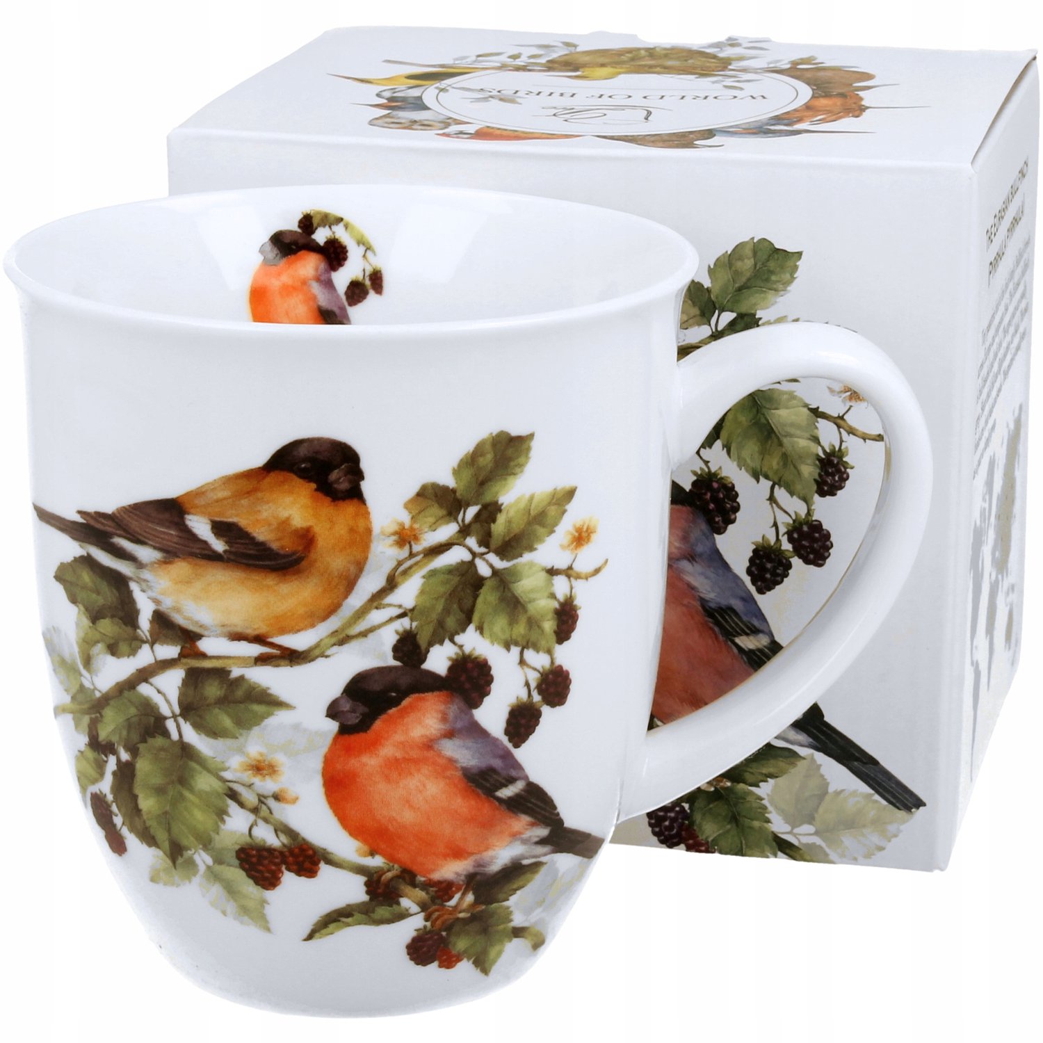 Porseleinen Mok 400ml 'Vogelwereld' - GILE - New Bone China