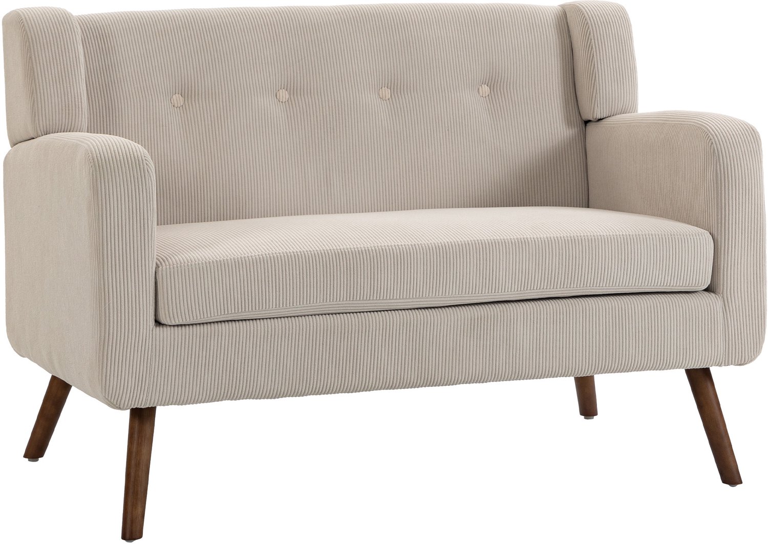 Homcom Loveseat-Polyester-118 x 72 x 80 cm-Beige