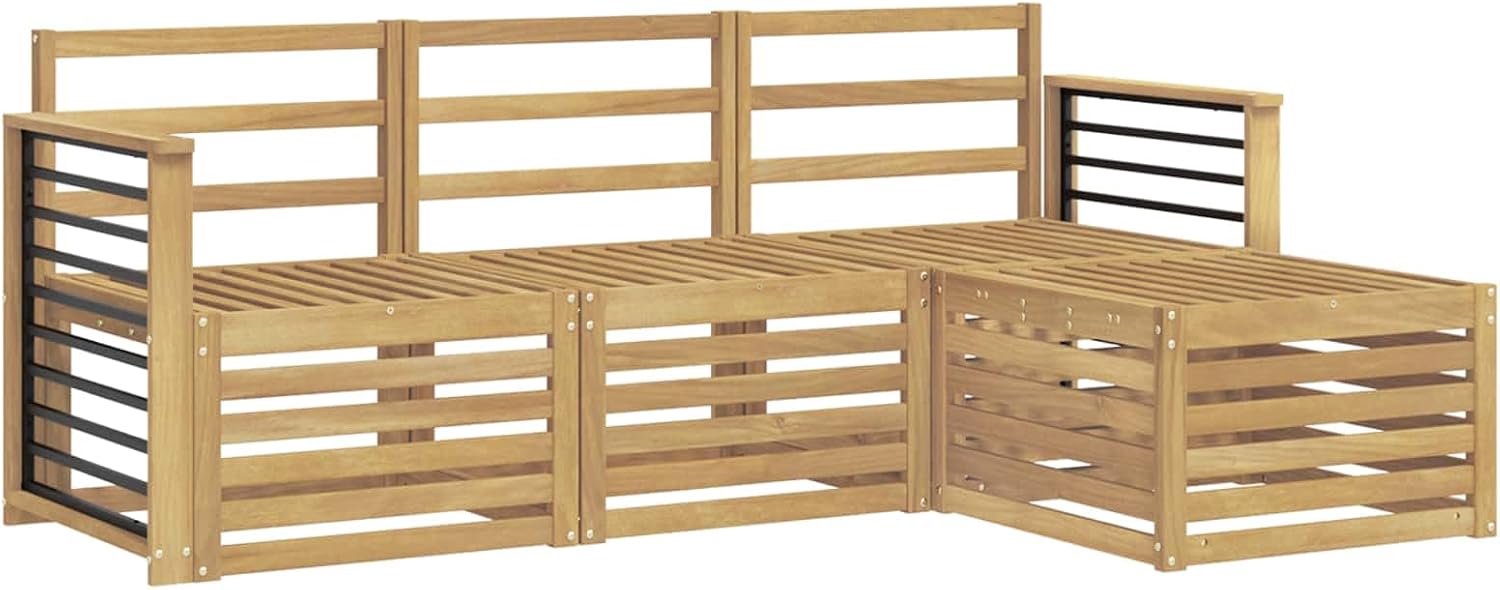 Bankset voor buiten, 4-delig, wit