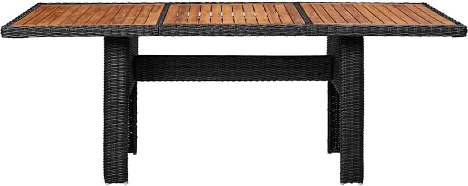Zwart, 200 x 100 x 74 cm, polyrotan
