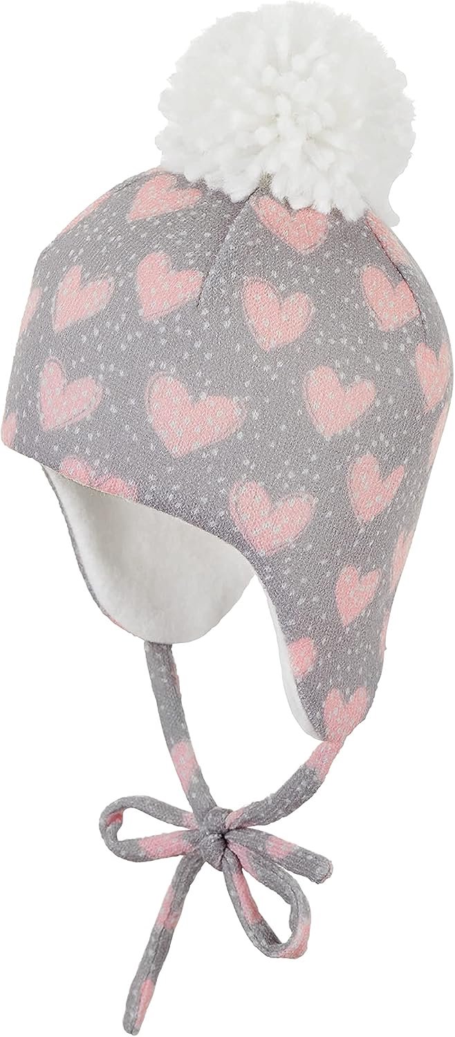 Sterntaler Baby Meisjes Inca Muts met Pompon en Strikjes