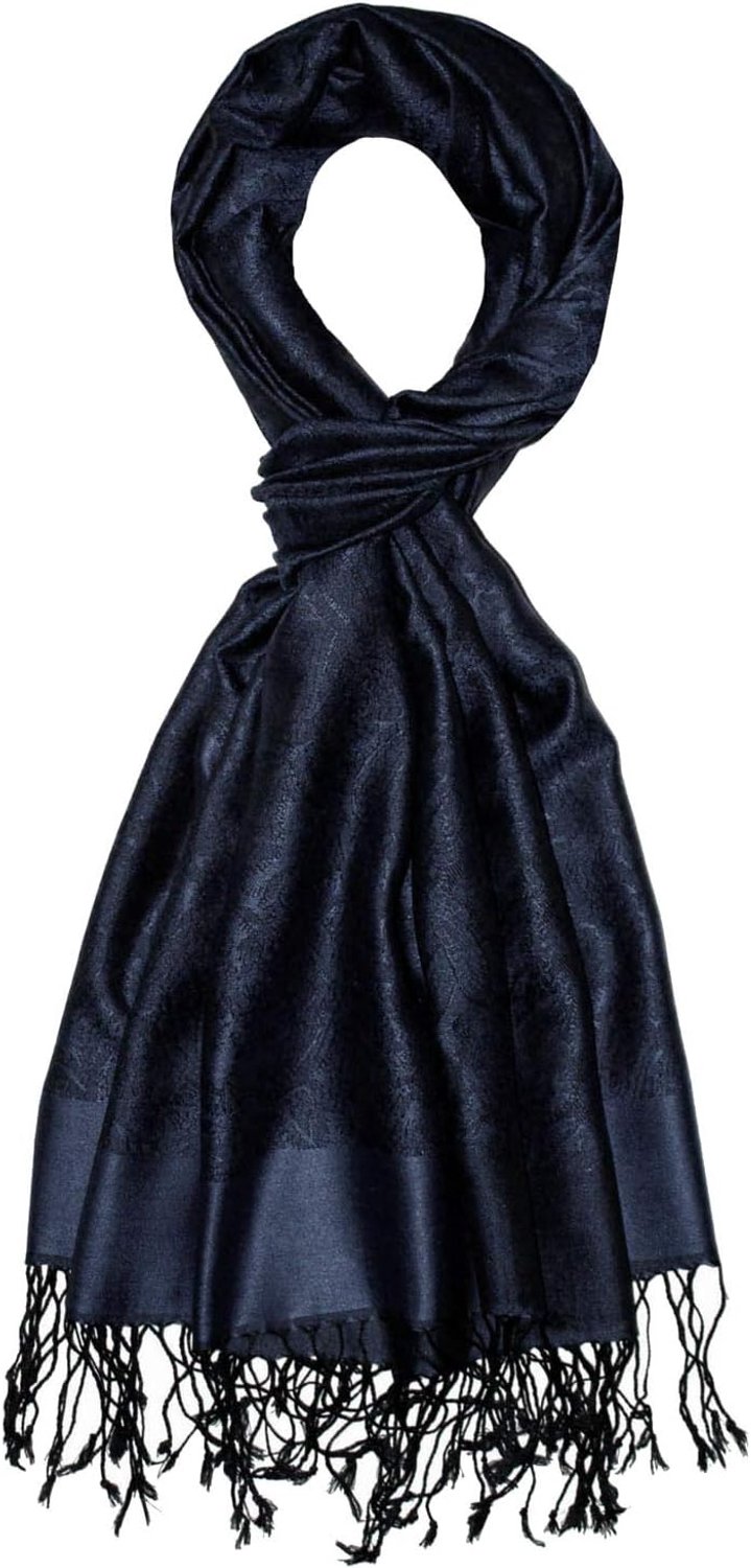 Luxe Sjaal 70% Zijde 30% Viscose Paisley Patroon 70x190cm