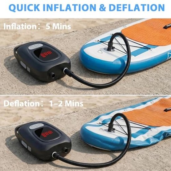 Draagbare Elektrische Pomp voor Paddle Board en Tent — afbeelding 4