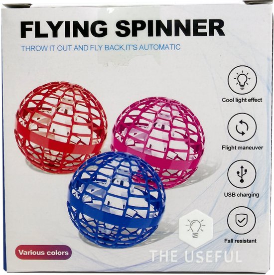 Airglide Magic Spinner - Airglide Bal - Airgliderbal Magic Spinner - Airglide - Flying Ball - Mini Drone Voor Binnen - Fly Spinning Ball - Flying Spinner - Fidget Toy Boomerang Spinner - Met Led - Speelgoed Voor Kinderen - Kerstcadeau — afbeelding 3
