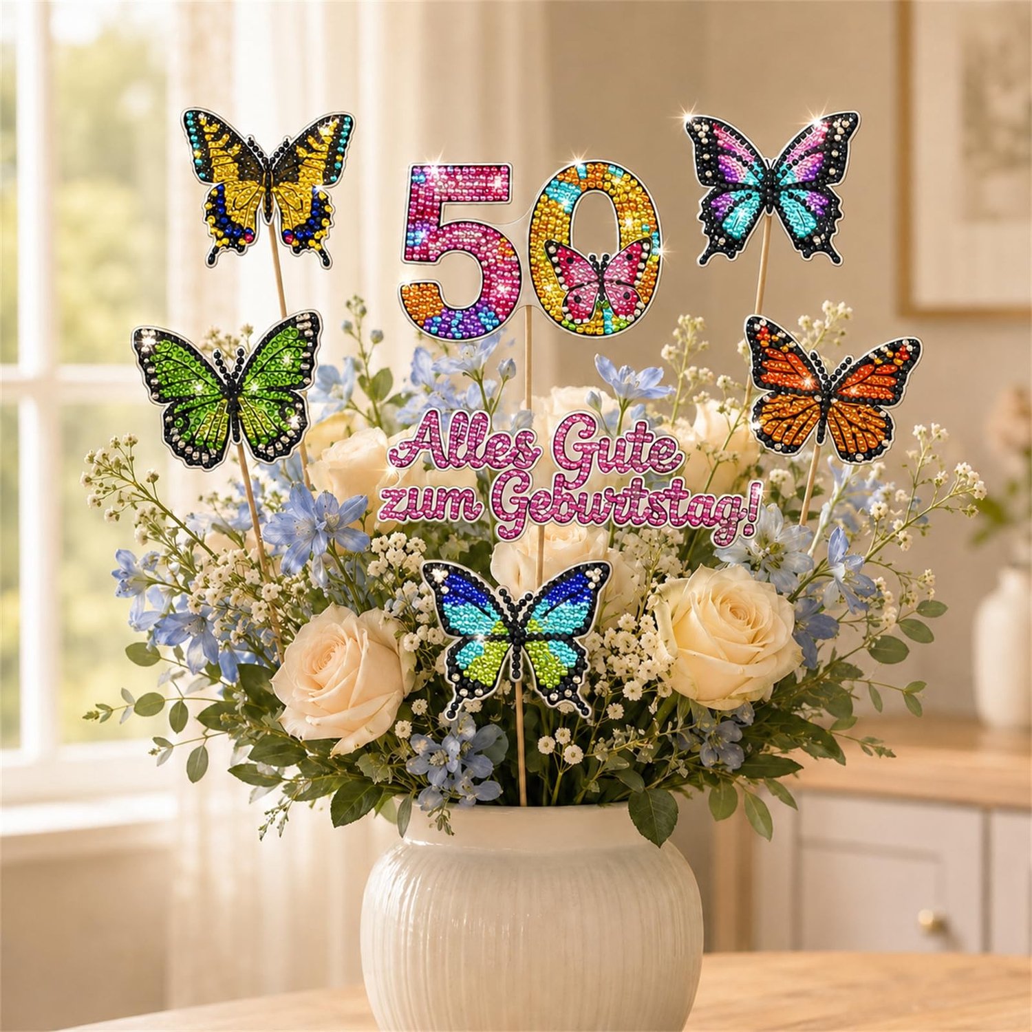 Diamantschilderij Vlinder, Perfect Cadeau voor Vrouwen