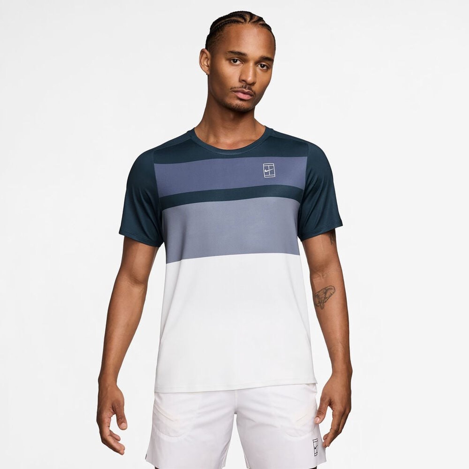 Nike Advantage Top Printed Alcaraz Sportshirt Armure Blauw