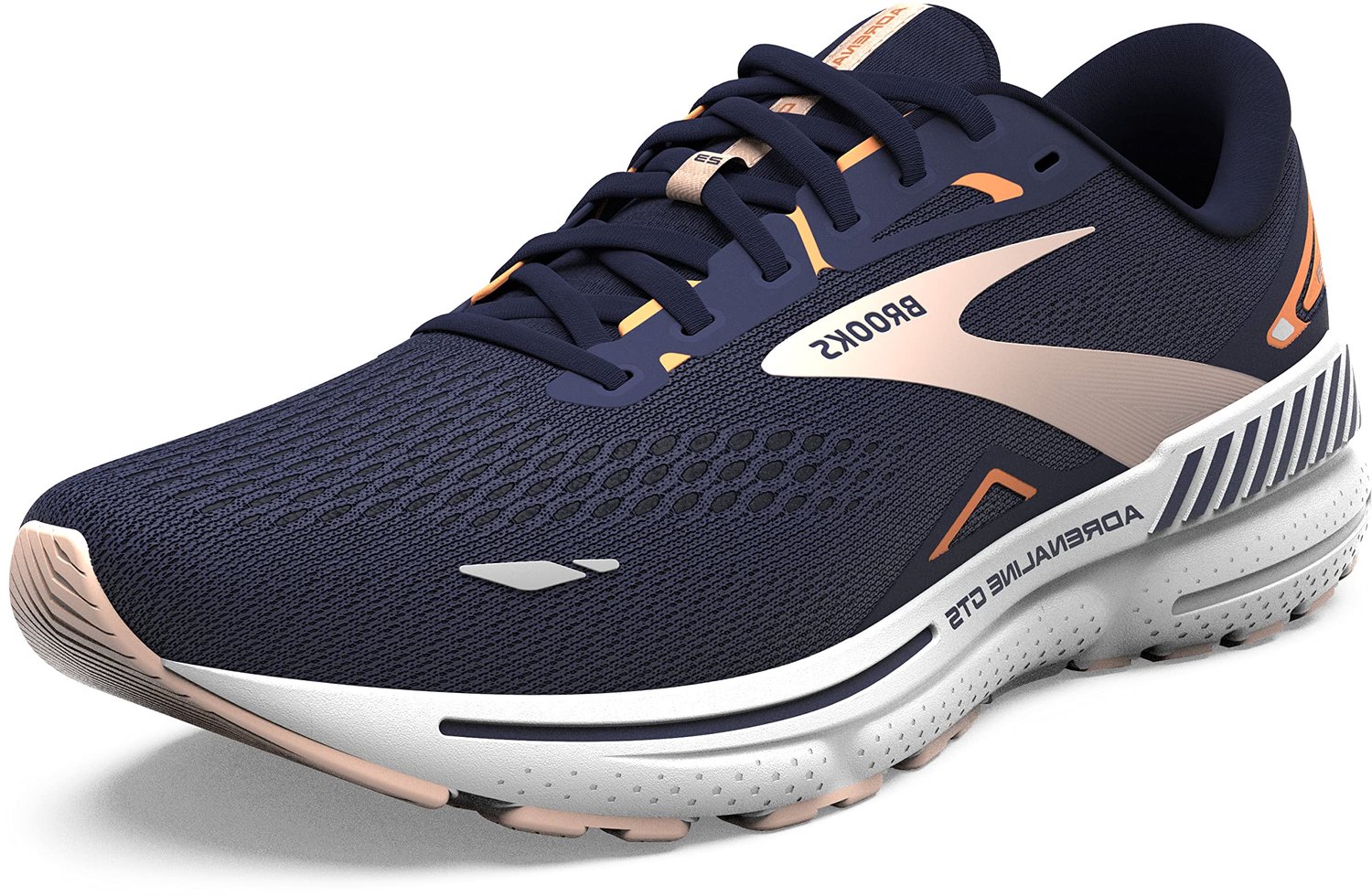 Brooks Adrenaline GTS 23 - Hardloopschoen - Peacoat/Tangerine/Peach - 37.5