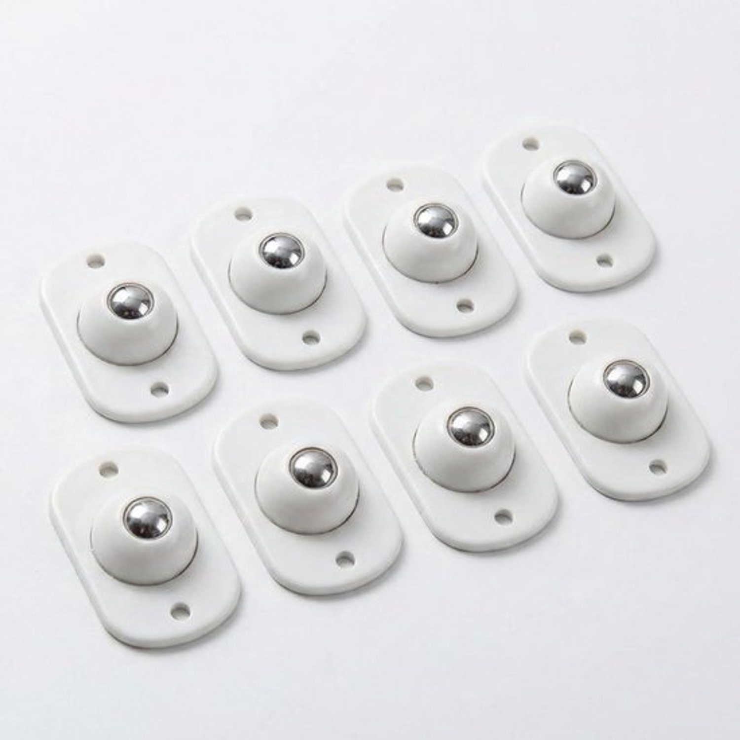 Draaiende Wieltjes - Mini-zwenkwielen - Meubels verplaatsen - Zelfklevend - 8 stuks - Zwart