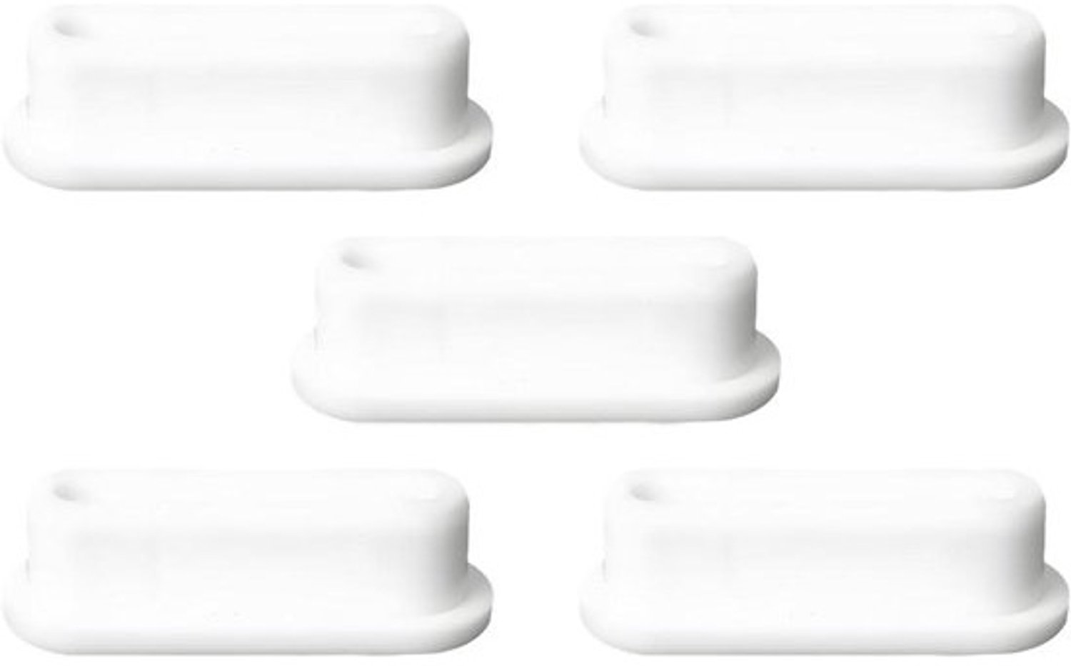 Badkamerafvoerplug - Wastafel- en gootsteenstop - Helpt overstroming voorkomen - Lekvrije afdichting - 5 stuks - Wit